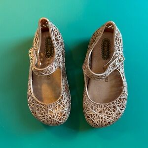 mini melissa x campana Rose Gold Jelly Maryjane’s Size 7